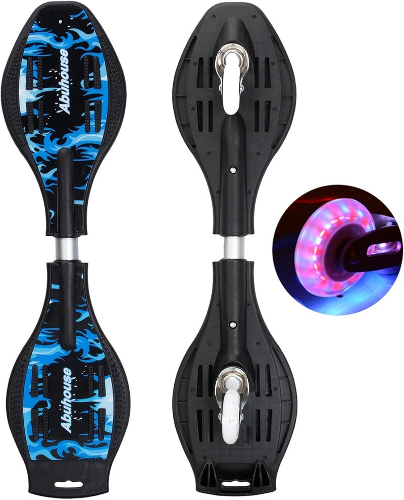 Simcat Caster Board, Skateboard with 360-degree Casters and Illuminating Wheels, Lightweight Durable Twistboard for Kids, Teenagers and Adults - Image 1